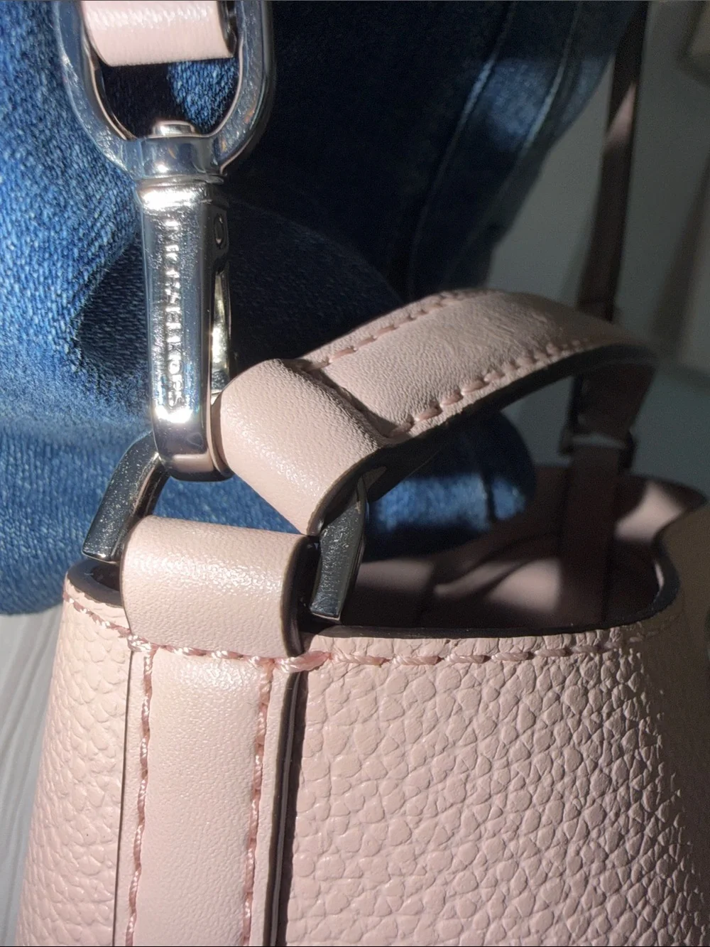 Michael Kors blush, pink pebble, leather Crossbody with adj/removable strap - Picture 12 of 12